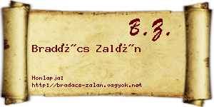 Bradács Zalán névjegykártya